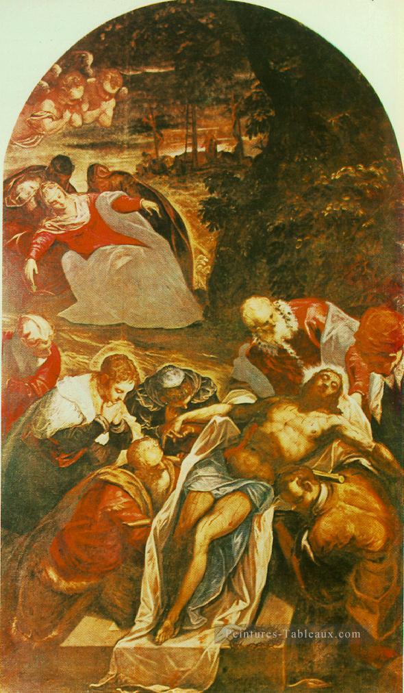 Entombment italien Renaissance Tintoretto Peintures à l'huile